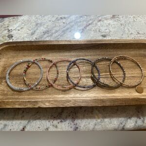 Stella & Dot set of 6 multicolor beaded bracelets